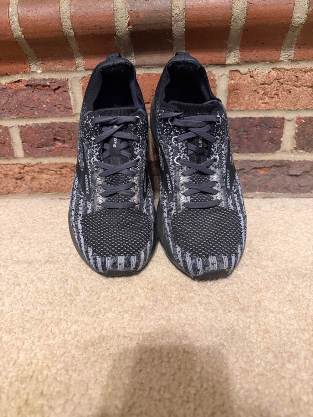 Brooks Levitate 3 Black and Gray Knit Trainer Sneakers